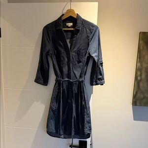 Smart Set Navy Blue Button-Front Shirt Dress